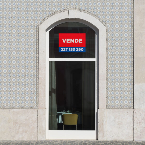 impressão online de autocolante imobiliária vende arrenda