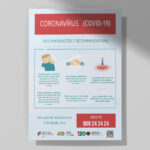 Cartaz coronavírus recomendações DGS Hotel Alojamento Local Restaurante Covid-19