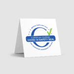 Expositor Mesa Covid-19 selo SAFETY Seal